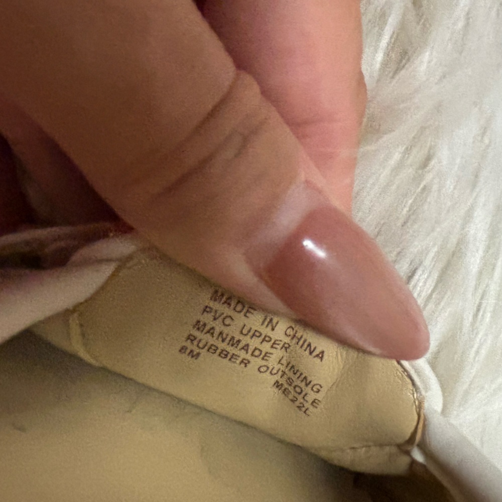 Michael Kors Monogram Cream and Gold Loafers - Picture 5 of 7